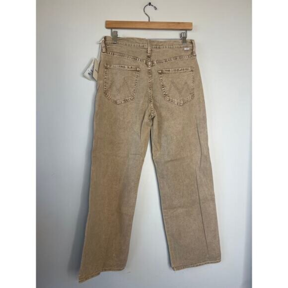 NWT Mother The Dodger Ankle Straight Legged Stretch Denim Jeans Tan Size: 27 - Picture 7 of 8